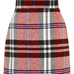 Tartan Side-Zip Mini Skirt